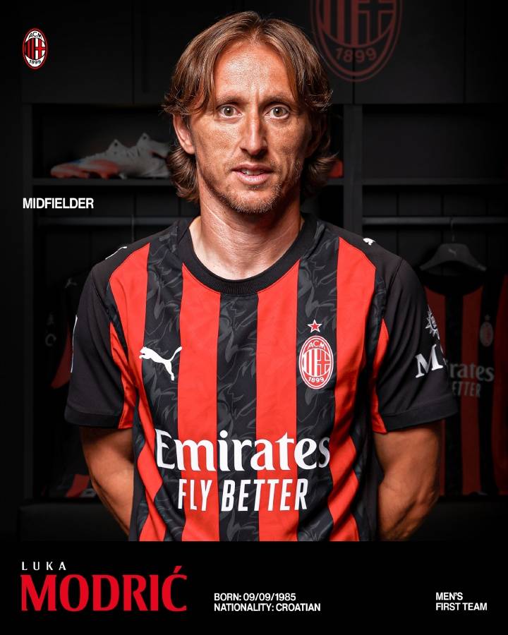官方公告！ 39岁的莫德里克（Modric）穿着14号球衣加入AC Milan 成为自由球员